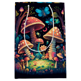 Läcka, söta älvar leker under svampgåspåse