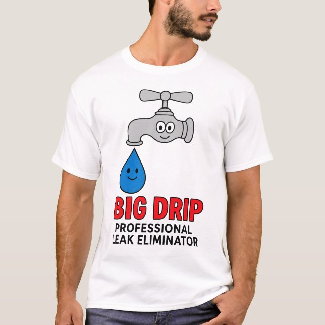 Läckagefixande VVS-montör T Shirt (Framsida)