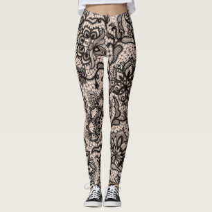 Läckande spets leggings