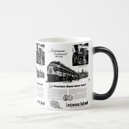 Lackawanna järnväghundraårsjubileum 1951 magisk mugg