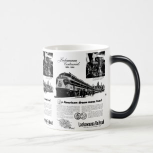 Lackawanna järnväghundraårsjubileum 1951 magisk mugg
