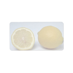 Läcker citron adressetikett
