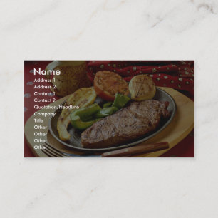 Läcker Deviled nötköttsteak Visitkort
