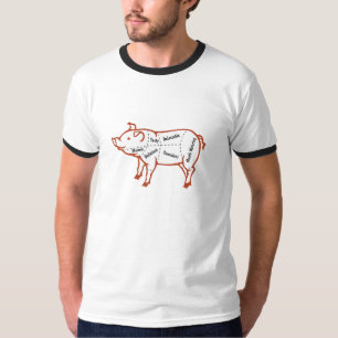 Läcker gris kartlägger t-shirt