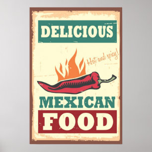 Läcker mexicansk mat poster