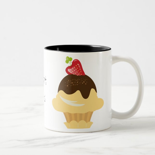 Läcker muffinmugg Två-Tonad mugg (Höger)