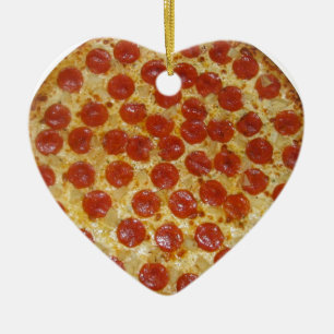 Läcker peperoniPizza för Pizza… Julgransprydnad Keramik