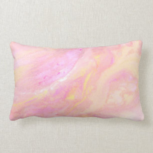 *~* Läcker Rosa Abstrakt Marmor Iridescerande Lumbarkudde