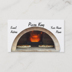 Läcker ugn bakad Pizza Visitkort