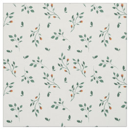 Läcker vitgröntblommönster tyg