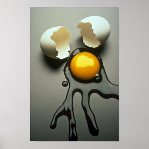 Läckert brutet ägg poster