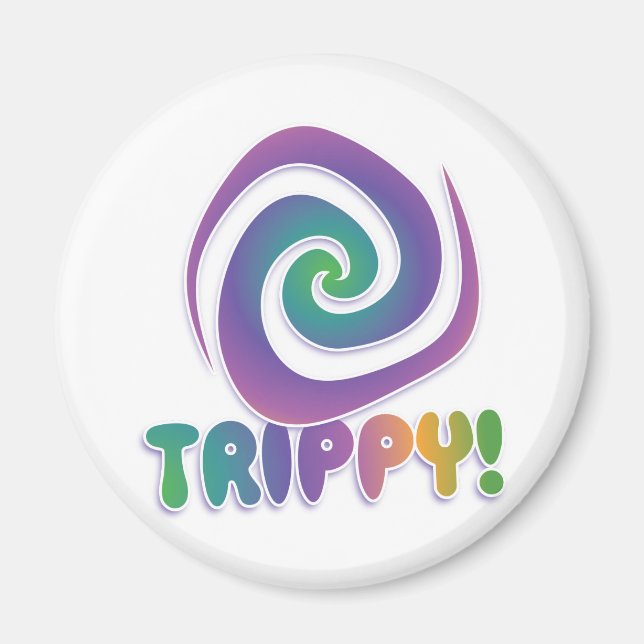 Läckert! Groovy 70-talets psykomadelliska virvel Magnet (Framsidan)