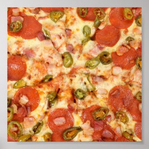 läckert helt foto för pizzapeperonijalapeno poster
