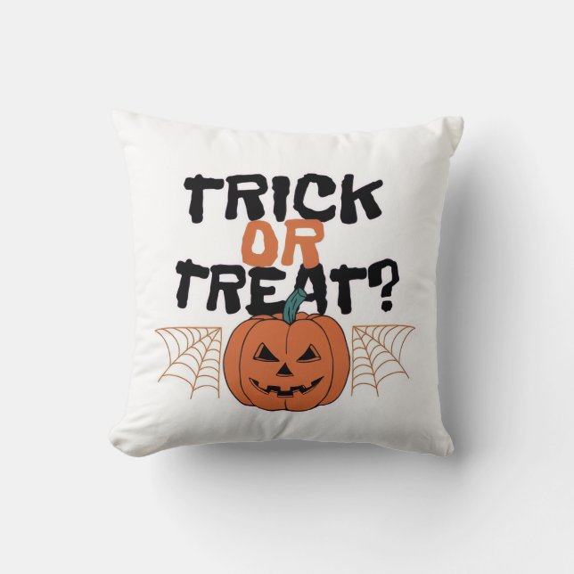 Lackor eller Treats Halloween Pillows Kudde (Framsida)