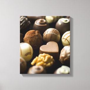 Läckra chokladpralines canvastryck