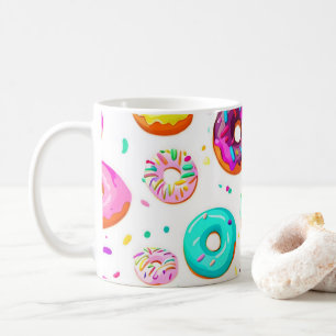 Läckra kräm-munkar mönster kaffemugg