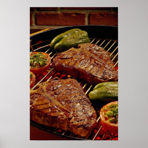 Läckra T-ben steaks Poster