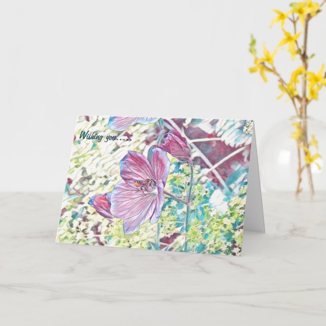 Läckt kort för målning av lackeringsbin (Gul blomma)