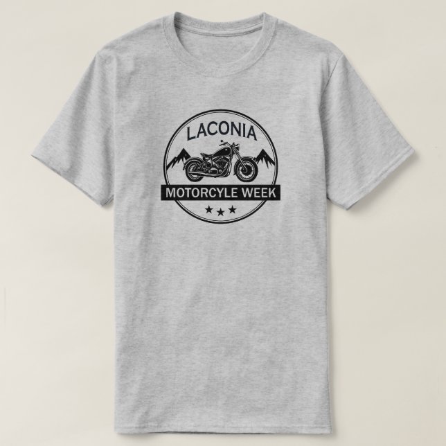 Laconia Motorcycle Week Motorcykel T Shirt (Design framsida)