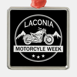 Laconia Motorcykel Week Motorcykel Julgransprydnad Metall