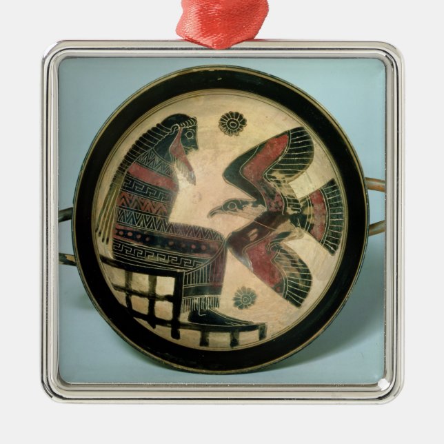 Laconian kopp som visar zeusen och örnen julgransprydnad metall (Framsidan)