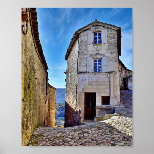 Lacoste City berömd street i Frankrike Europe Poster (Framsidan)