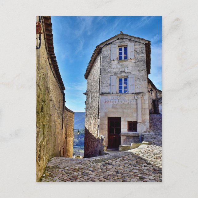 Lacoste City berömd street i Frankrike Europe Vykort (Framsida)