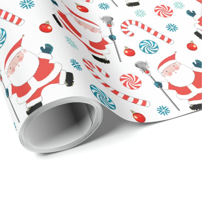 Lacross julklappsinslagningspapper presentpapper (Rullad Hörn)