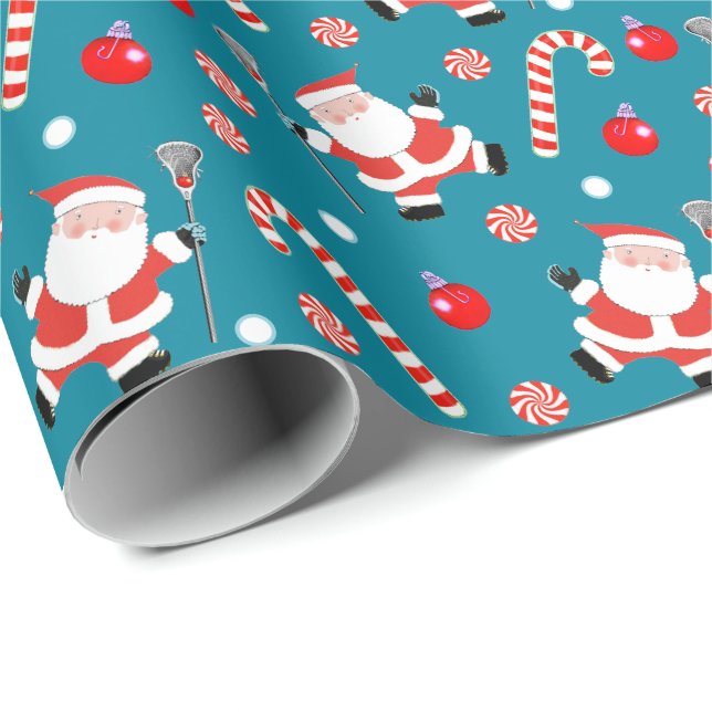 Lacross julklappsinslagningspapper presentpapper (Rullad Hörn)