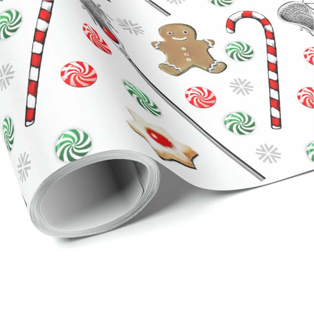 Lacross julklappspapper presentpapper (Rullad Hörn)