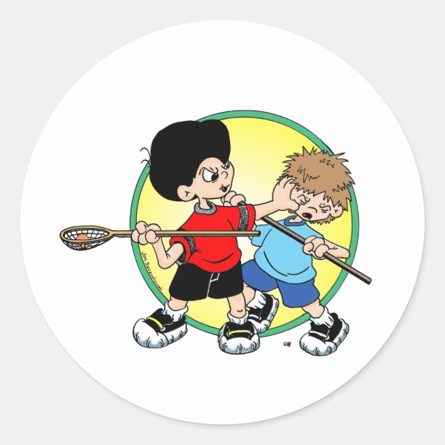 Lacrosse #2 runt klistermärke (Framsida)