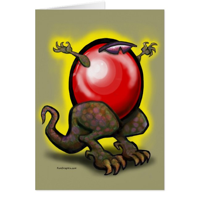 Lacrosse a Saurus Rex Hälsningskort (Framsidan)