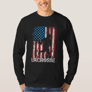 Lacrosse American Flagga 4:e juli T Shirt