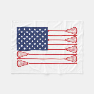 Lacrosse American Flagga Blanket Fleecefilt