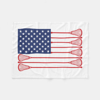 Lacrosse American Flagga Blanket Fleecefilt