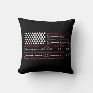 Lacrosse American Flagga Lax Mamma Kudde
