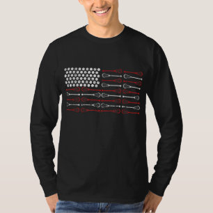 Lacrosse American Flagga Lax Mamma T Shirt