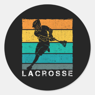 Lacrosse Apparel Vintage Flagga Sport Runt Klistermärke