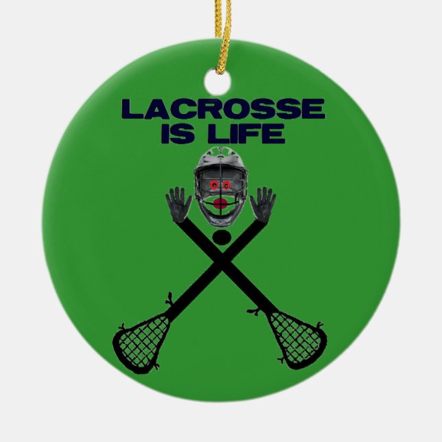 Lacrosse är Life Julgransprydnad Keramik (Framsidan)
