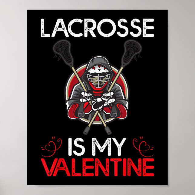 Lacrosse är min Alla hjärtans hjärtans dag Poster (Framsidan)