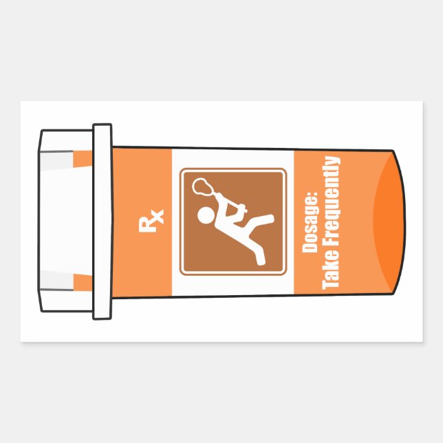 Lacrosse är min drog rektangulärt klistermärke (Framsida)