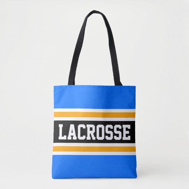 LACROSSE Athletic Blue Black Gult Rand Tygkasse (Framsida)