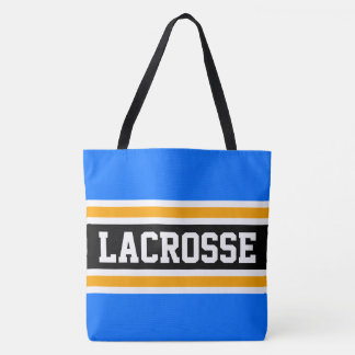 LACROSSE Atletisk Ljusblå Svart Orange Ränder Tygkasse