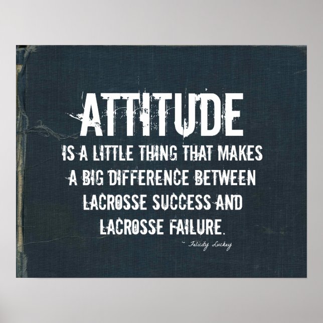 Lacrosse Attitude in Denim Poster (Framsidan)