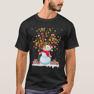 Lacrosse Ball Xmas Gift Santa Hat Snowman Lacrosse T Shirt