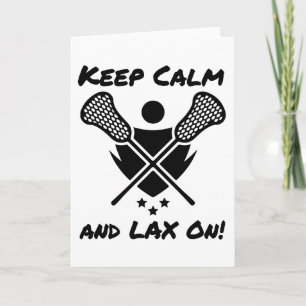 Lacrosse Behålla Lugn och LAX On Lacrosse Player Kort