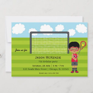 Lacrosse Birthday Inbjudningar