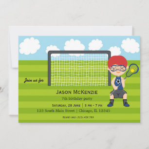 Lacrosse Birthday Inbjudningar