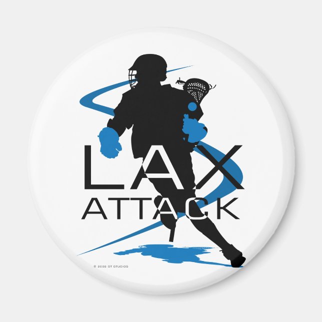 Lacrosse Boys LAX Attack Blue Magnet (Framsidan)