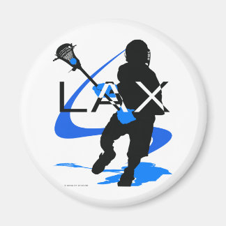 Lacrosse Boys LAX Blue Magnet